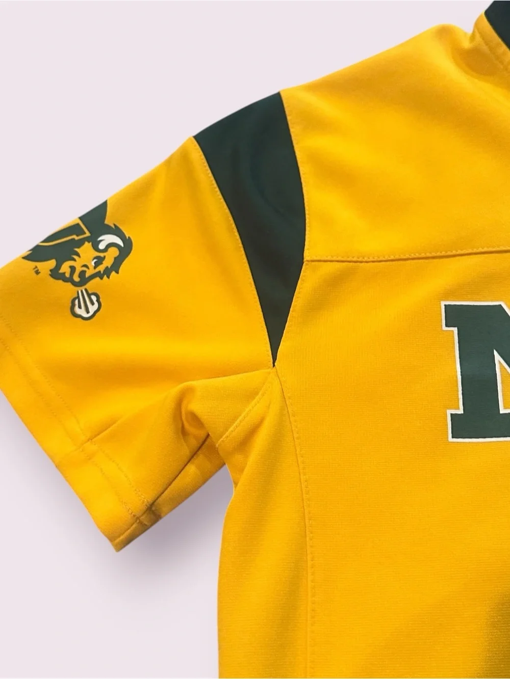 Colosseum NDSU Youth Gold & Green Football Jersey #8 Size Medium (10/12)